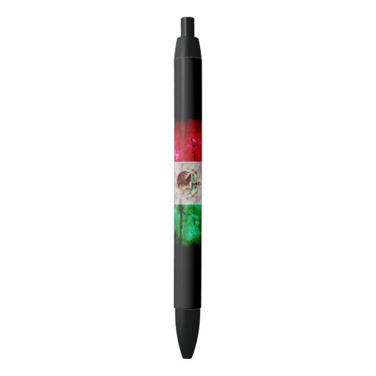  vlag van Mexico Zwarte Inkt Pen (Voorkant Verticaal)