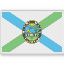 Vlag van Miami-Dade County, Florida Sticker