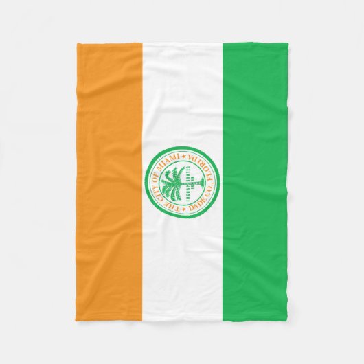 Vlag van Miami, Florida Fleece Blanket Deken (Voorkant)