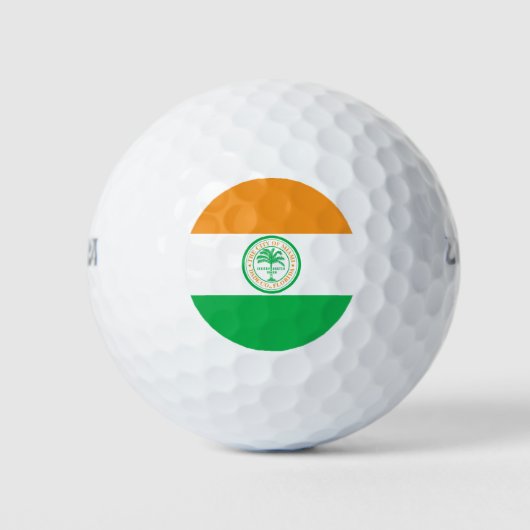 Vlag van Miami, Florida Golf Balls Golfballen (Voorkant)