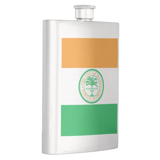 Vlag van Miami, Florida Hip Flask Flacon (Rechts)