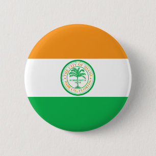 Vlag van Miami, Florida Pinback Button