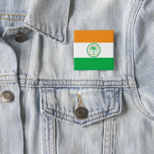 Vlag van Miami, Florida Pinback Button (In situ)