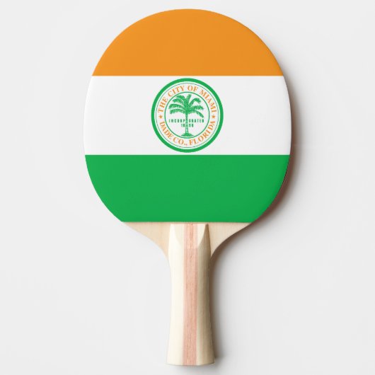 Vlag van Miami, Florida Ping Pong Paddle Tafeltennisbatje (Voorkant)
