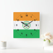 Vlag van Miami, Florida Square Wall Clock Vierkante Klok (Huis)