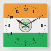 Vlag van Miami, Florida Square Wall Clock Vierkante Klok (Voorkant)