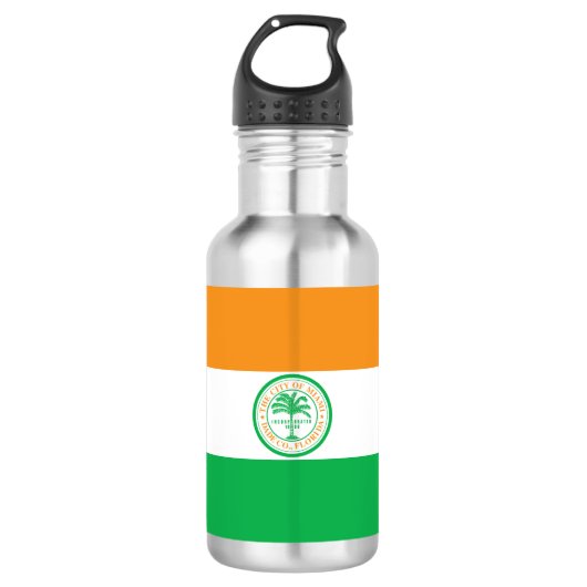 Vlag van Miami, Florida Water Bottle Waterfles (Voorkant)