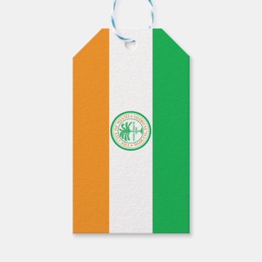 Vlag van Miami, Labels van Florida Gift Cadeaulabel (Voorkant)