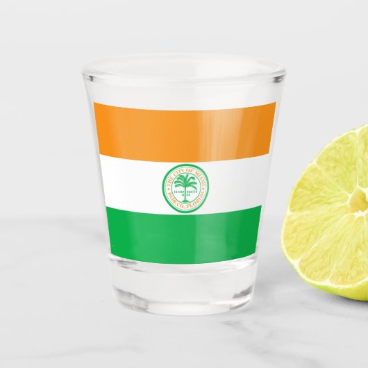 vlag van Miami Shot Glas (Voorkant)