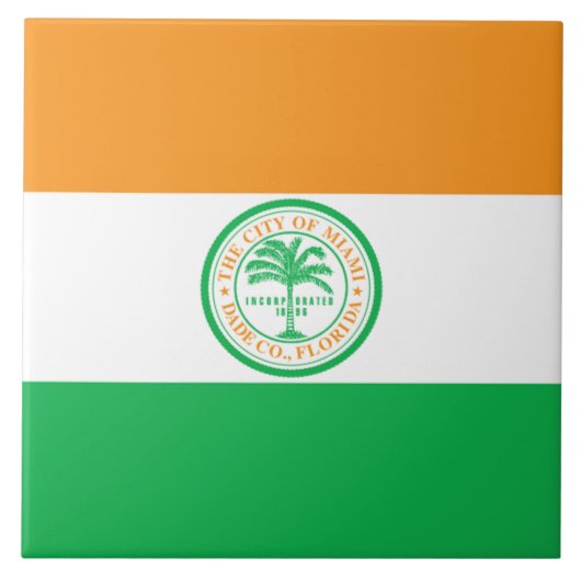 vlag van Miami Tegeltje (Voorkant)