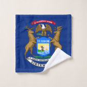 Vlag van Michigan Bad Handdoek (Wasdoekje)
