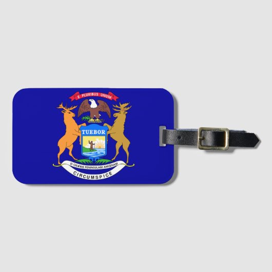 Vlag van Michigan Bagagelabel (Voorkant (horizontaal))