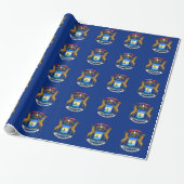 Vlag van Michigan Cadeaupapier (Uitgerold)