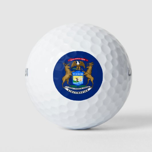 Vlag van Michigan Golfballen (Voorkant)