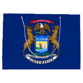 Vlag van Michigan Groot Cadeauzakje (Achterkant)