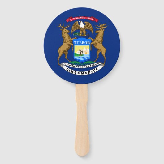 Vlag van Michigan Handwaaier (Voorkant)