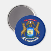 Vlag van Michigan Magneet (Voorkant / Achterkant)
