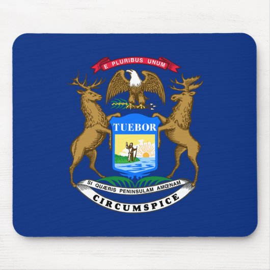 Vlag van Michigan Muismat (Voorkant)
