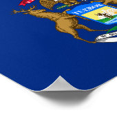 Vlag van Michigan Poster (Hoek)