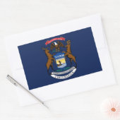 Vlag van Michigan Rechthoekige Sticker (Envelop)