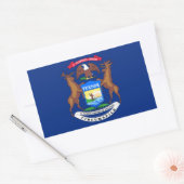 vlag van Michigan Rechthoekige Sticker (Envelop)