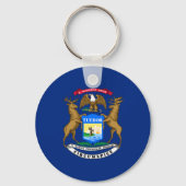 Vlag van Michigan Sleutelhanger (Achterkant)