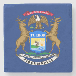 Vlag van Michigan Stenen Onderzetter