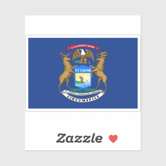Vlag van Michigan Sticker (Vel)