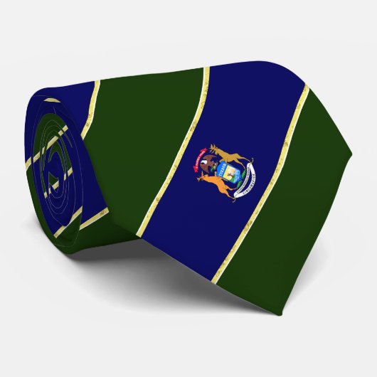 vlag van Michigan strees Stropdas (Opgerold)