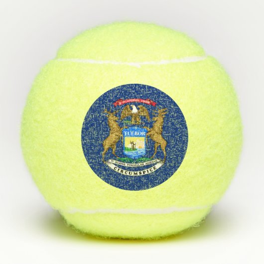 Vlag van Michigan Tennisballen (Voorkant)