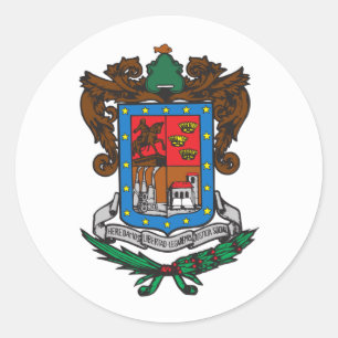 Vlag van Michoacan Ronde Sticker