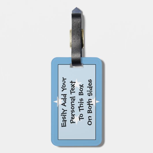 Vlag van Micronesia Easy ID Personal Bagagelabel (Achterkant verticaal)