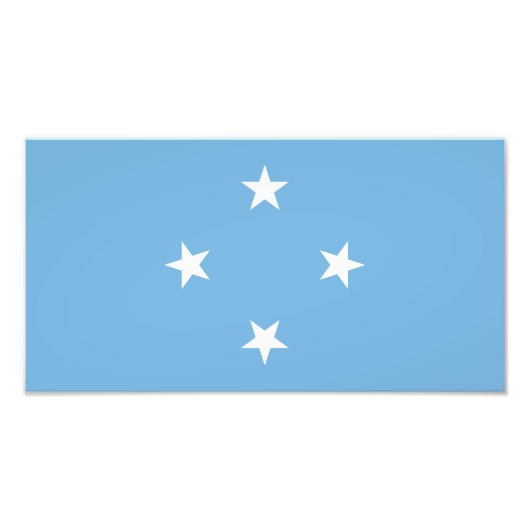 Vlag van Micronesia Foto Afdruk (Voorkant)