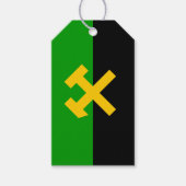 Vlag van mijnwerkers cadeaulabel (Voorkant)