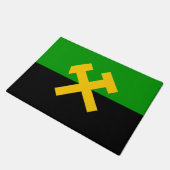 Vlag van mijnwerkers deurmat (Schuin)
