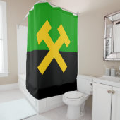 Vlag van mijnwerkers douchegordijn (In situ)