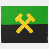 Vlag van mijnwerkers fleece deken (Voorkant (Horizontaal))