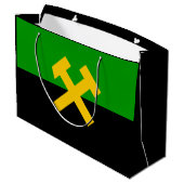 Vlag van mijnwerkers groot cadeauzakje (Achterkant Gekanteld)