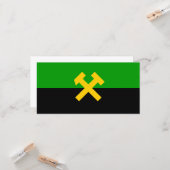 Vlag van mijnwerkers kaart (Voorkant / Achterkant in situ)