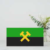 Vlag van mijnwerkers kaart (Staand voorkant)