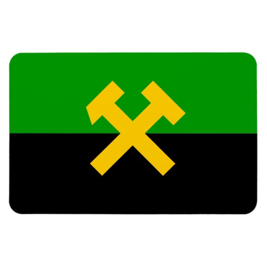 Vlag van mijnwerkers magneet (Horizontaal)