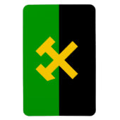 Vlag van mijnwerkers magneet (Verticaal)