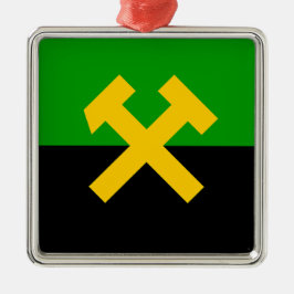 Vlag van mijnwerkers metalen ornament