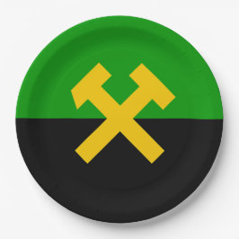 Vlag van mijnwerkers papieren bordje