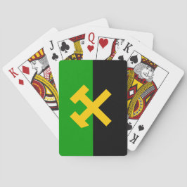 Vlag van mijnwerkers pokerkaarten