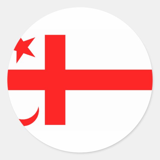 vlag van Mikmaq Ronde Sticker (Voorkant)