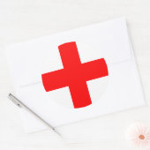 Vlag van Milaan Ronde Sticker (Envelop)