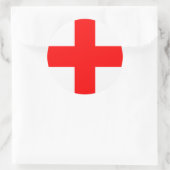 Vlag van Milaan Ronde Sticker (Tas)