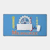 Vlag van Milwaukee, Wisconsin Bureaumat (Keyboard & Muis)