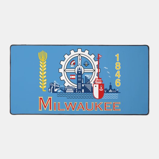 Vlag van Milwaukee, Wisconsin Bureaumat (Voorkant)
